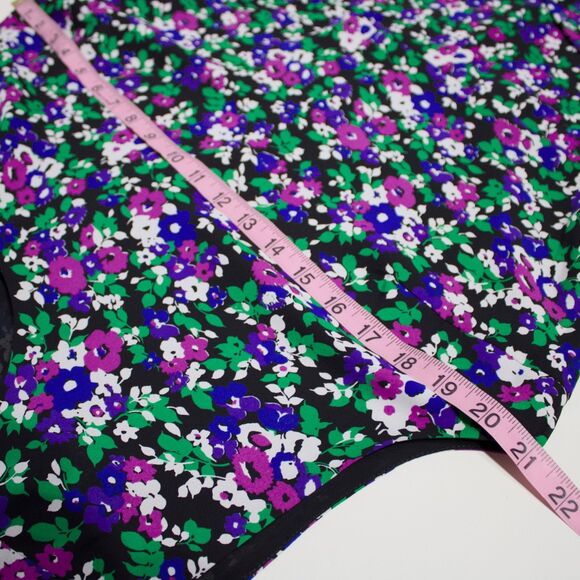 Lauren Ralph Lauren Georgette Cap Sleeve A-Line Floral Dress Women Size 10 (A6) - Picture 14 of 16